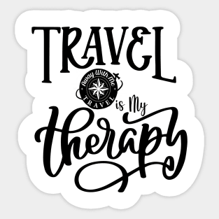 Travel Is My Therapy Sticker